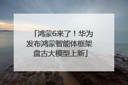 鸿蒙6来了！华为发布鸿蒙智能体框架 盘古大模型上新