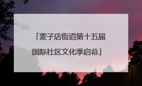 麦子店街道第十五届国际社区文化季启幕