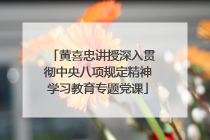 黄喜忠讲授深入贯彻中央八项规定精神学习教育专题党课