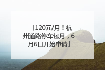 120元/月！杭州道路停车包月，6月6日开始申请