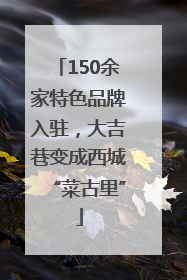 150余家特色品牌入驻，大吉巷变成西城“菜古里”