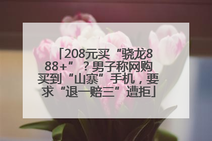208元买“骁龙888+”？男子称网购买到“山寨”手机，要求“退一赔三”遭拒