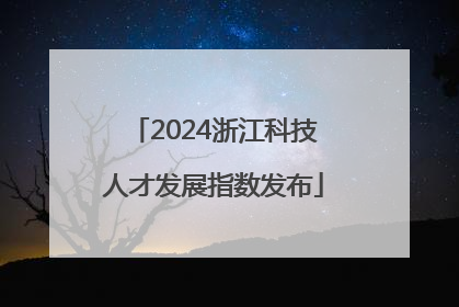 2024浙江科技人才发展指数发布