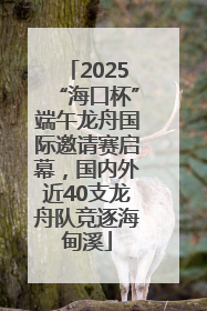2025“海口杯”端午龙舟国际邀请赛启幕，国内外近40支龙舟队竞逐海甸溪