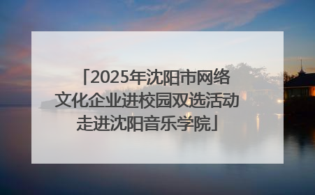 2025年沈阳市网络文化企业进校园双选活动走进沈阳音乐学院