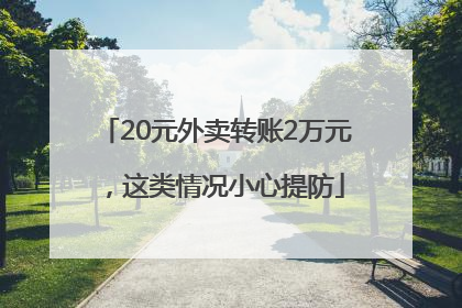 20元外卖转账2万元，这类情况小心提防