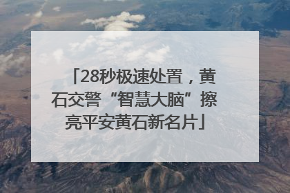 28秒极速处置，黄石交警“智慧大脑”擦亮平安黄石新名片