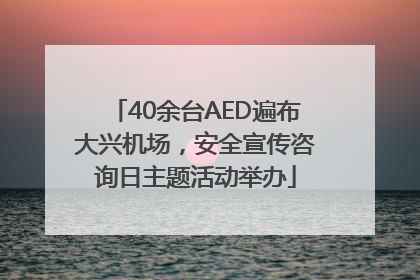 40余台AED遍布大兴机场，安全宣传咨询日主题活动举办